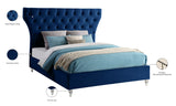 Kira Elegant Acrylic Bed with Deep Button Tufting for a Luxurious and Modern Bedroom Upgrade