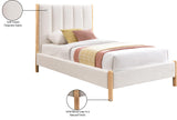 Kona Bed - Elegant Mid-Century Modern Upholstered Design with Tufted Headboard and Natural Legs