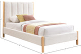Kona Bed - Elegant Mid-Century Modern Upholstered Design with Tufted Headboard and Natural Legs