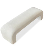 Lily 60" Modern Beige Boucle Waterfall Bench