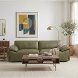Laffey Olive Green Top Grain Leather Sofa
