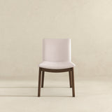 Laura Beige Linen Solid Wood Dining Chair (Set Of 2)