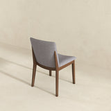 Laura Light Grey Linen Solid Wood Dining Chair (Set Of 2)