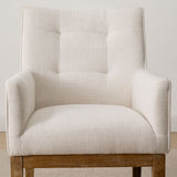 Lawrence Modern Upholstered Dining Chairs with Arms (Set of 4)