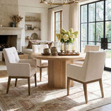 Lawrence Modern Upholstered Dining Chairs with Arms (Set of 4)