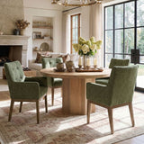 Lawrence Modern Upholstered Dining Chairs with Arms (Set of 4)