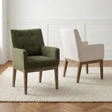 Lawrence Modern Upholstered Dining Chairs with Arms (Set of 4)