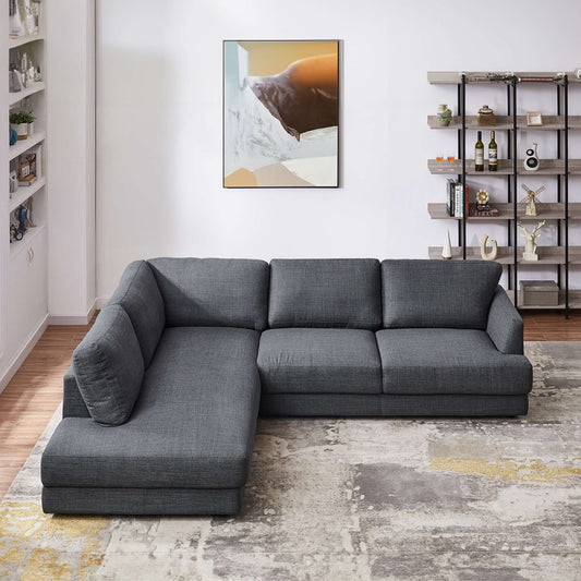 Glander Grey Sectional Sofa Left Facing