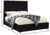 Lexi Velvet Bed with Tall Tufted Headboard and Chrome Legs for a Luxe Bedroom Experience