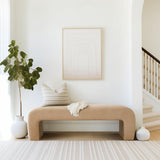 Lily 60" Modern Velvet Waterfall Bench