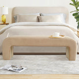 Lily 60" Modern Velvet Waterfall Bench