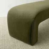 Lily 60" Modern Velvet Waterfall Bench