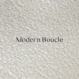 Lily 18'' Beige Boucle Upholstered Waterfall Ottoman (Set of 2)