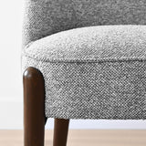 London Upholstered Solid Wood Full Back Dining Chair (Set of 2)