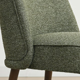 London Upholstered Solid Wood Full Back Dining Chair (Set of 2)