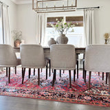 London Upholstered Solid Wood Full Back Dining Chair (Set of 4)