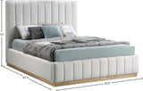 Lucia Upholstered Bed - Stylish Linen Textured Fabric, Deep Channel Tufting & Solid Wood Base Design