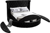 Luxus Round Velvet Bed with Deep Button Tufting, Spacious Storage, and Contemporary Style Design