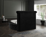 Luxus Round Velvet Bed with Deep Button Tufting, Spacious Storage, and Contemporary Style Design