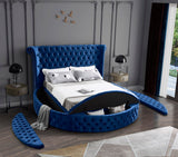 Luxus Round Velvet Bed with Deep Button Tufting, Spacious Storage, and Contemporary Style Design