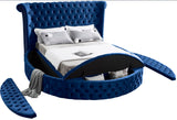 Luxus Round Velvet Bed with Deep Button Tufting, Spacious Storage, and Contemporary Style Design