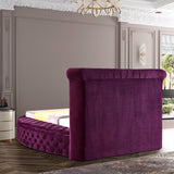 Luxus Round Velvet Bed with Deep Button Tufting, Spacious Storage, and Contemporary Style Design