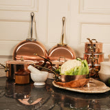 Mauviel M'Heritage M'150 B 12-Piece Copper Cookware Set With Brass Handles