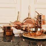 Mauviel M'Heritage M'150 B 12-Piece Copper Cookware Set With Brass Handles