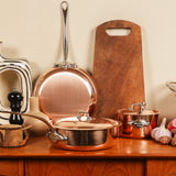 Mauviel M'Heritage M'150 S 16-Piece Copper Cookware Set With Cast Stainless Steel Handle