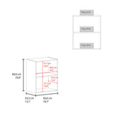 TUHOME Manchester 20-Inch Wall Cabinet with One Door and Two Interior Shelves, Space-Saving Mounted Storage Solution for Bathroom, Kitchen, Laundry or Garage Organization, Compact Vertical Cabinet for Everyday Home Essentials