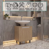Marlo Under Sink Cabinet with Two Doors and Interior Storage Shelves, Cut-Out Back, 22” Wide Freestanding Modern Bathroom Storage, Compact and Stylish Solution for Small Bathrooms, Powder Rooms, or Guest Spaces