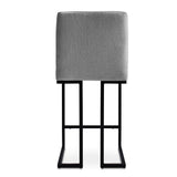 Mason 25" Modern Metal Frame Upholstered Counter Stool (Set of 2)