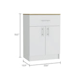 Tuhome Mayorca Multistorage Pantry Cabinet with Spacious Drawer, Double-Door Storage, Internal Tiered Shelves, Modern Home Kitchen Organizer for Small Appliances, Daily Essentials, and Functional Countertop Space