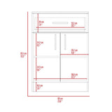 Tuhome Mayorca Multistorage Pantry Cabinet with Spacious Drawer, Double-Door Storage, Internal Tiered Shelves, Modern Home Kitchen Organizer for Small Appliances, Daily Essentials, and Functional Countertop Space
