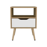 Wenden 21" High Nightstand with One Drawer, One Open Shelf, Compact Side Table for Bedroom, Living Room, Modern Design, Storage for Books and Essentials, Sleek, Functional, and Stylish Nightstand
