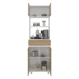Sicilia Pantry Cabinet Freestanding Kitchen Storage Unit with Two Doors and Multiple Interior Shelves, Ideal for Organizing Food, Dishes, Cookware, and Small Appliances