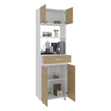 Sicilia Pantry Cabinet Freestanding Kitchen Storage Unit with Two Doors and Multiple Interior Shelves, Ideal for Organizing Food, Dishes, Cookware, and Small Appliances