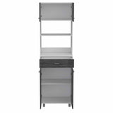 Tuhome Caribe Microwave Cabinet with Four Legs, One Drawer, and Open Storage, Ideal for Kitchen, Dining Room, or Small Spaces