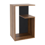 TUHOME Everet 25-Inch High Three-Tier Side Table with Tray-Style Top and Dual Lower Shelves, Compact End Table for Living Room, Sofa Side Storage, Modern Small-Space Organizer for Coffee, Décor and Everyday Essentials