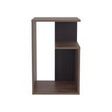 TUHOME Everet 25-Inch High Three-Tier Side Table with Tray-Style Top and Dual Lower Shelves, Compact End Table for Living Room, Sofa Side Storage, Modern Small-Space Organizer for Coffee, Décor and Everyday Essentials