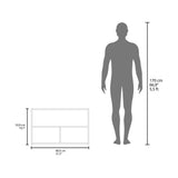 TUHOME Bouti 19.7-Inch High by 31.5-Inch Wide Double-Door Mirror Medicine Cabinet with Three Interior Shelves, Wall-Mounted Storage Organizer for Bathroom or Kitchen Essentials, Modern Space-Saving Cabinet Design