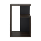 TUHOME Everet 25-Inch High Three-Tier Side Table with Tray-Style Top and Dual Lower Shelves, Compact End Table for Living Room, Sofa Side Storage, Modern Small-Space Organizer for Coffee, Décor and Everyday Essentials