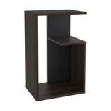 TUHOME Everet 25-Inch High Three-Tier Side Table with Tray-Style Top and Dual Lower Shelves, Compact End Table for Living Room, Sofa Side Storage, Modern Small-Space Organizer for Coffee, Décor and Everyday Essentials