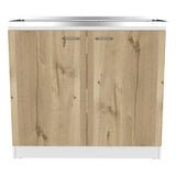 Napoles Utility Sink, Two Shelves, Double Door Cabinet