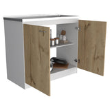 Napoles Utility Sink, Two Shelves, Double Door Cabinet