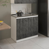 Napoles Utility Sink, Two Shelves, Double Door Cabinet