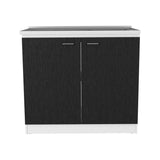 Napoles Utility Sink, Two Shelves, Double Door Cabinet