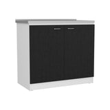 Napoles Utility Sink, Two Shelves, Double Door Cabinet
