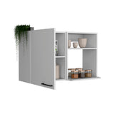 Tuhome Napoles 2 Wall Cabinet with Single Door, Dual Open Storage Shelves, Space-Saving Mounted Kitchen Organizer for Dishes, Spices and Everyday Essentials, Modern Multi-Use Wall Storage Unit