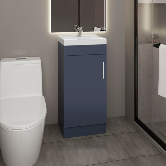 TUHOME Madrid Floorstanding Bathroom Vanity with Integrated Resin Sink and Spacious Storage Compartment, Modern Organization Cabinet for Towels, Toiletries and Essentials, Functional Contemporary Solution for Bathroom Spaces